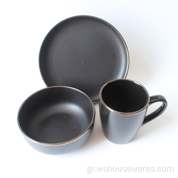 Stoneware κεραμικά τραπέζια στρογγυλής πλάκας δείπνο